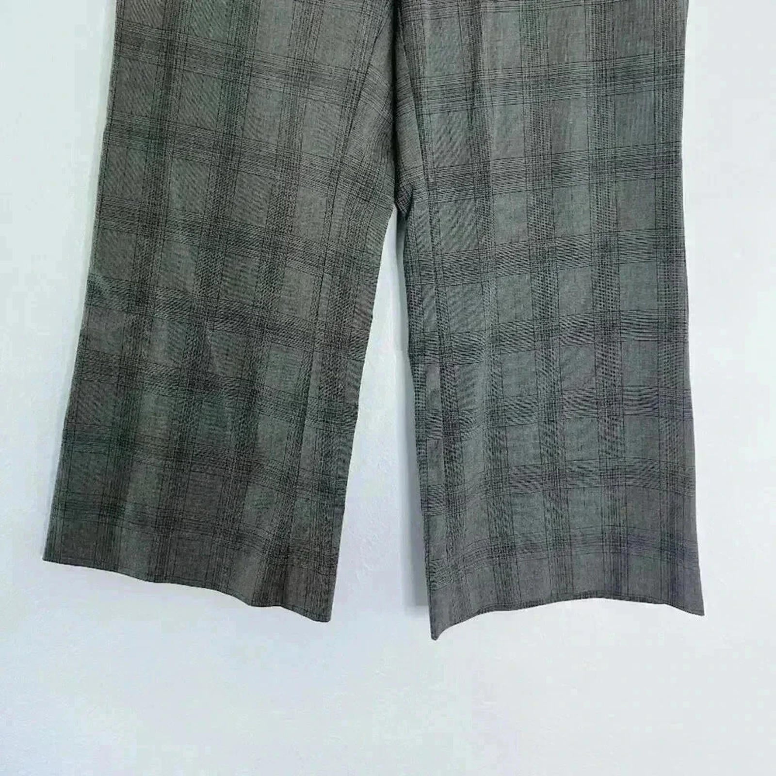 Y2K Vintage Women's GAP Cropped Plaid Pants Straight Leg Office Siren Size 4