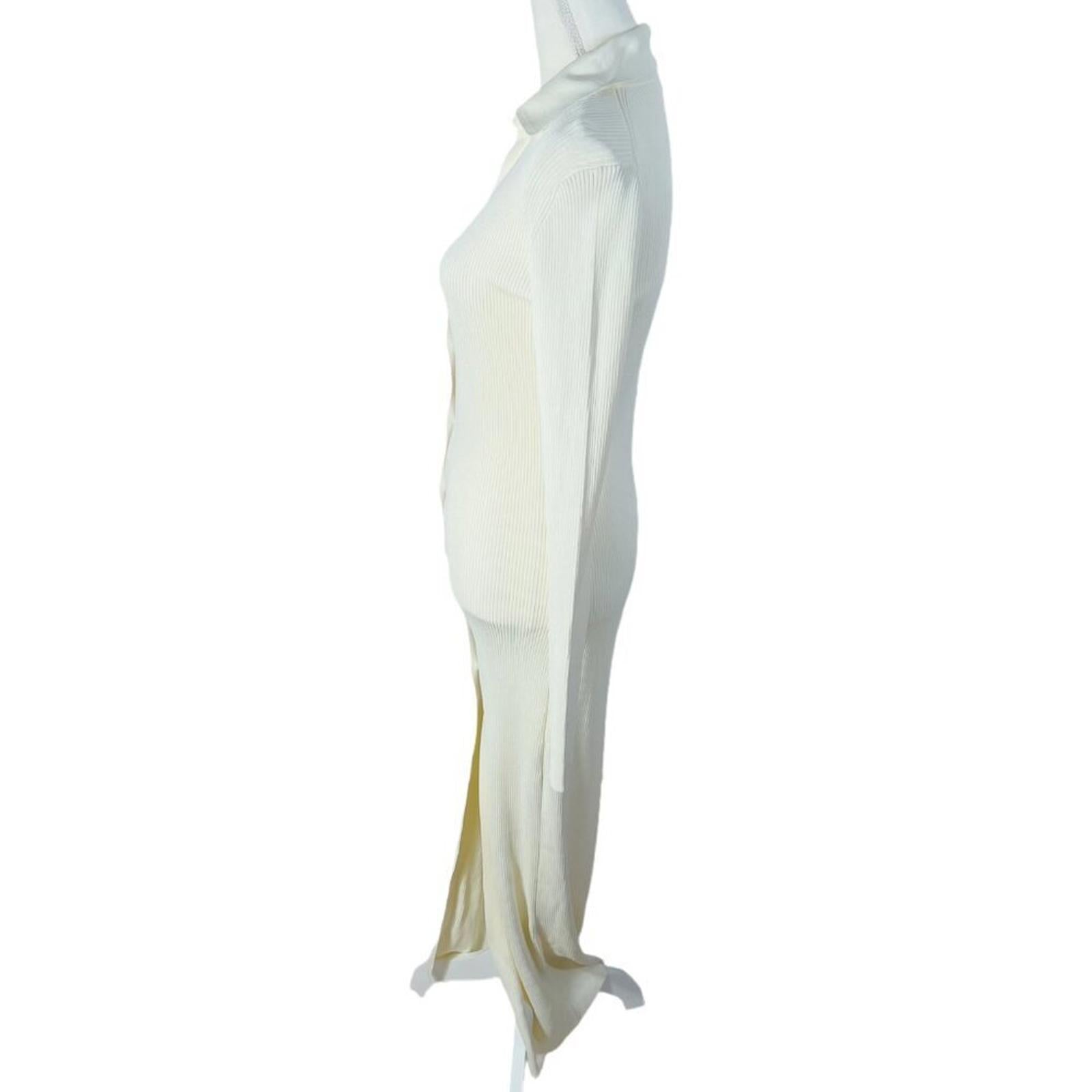 GAUGE81 Rubi Rib-Knit Dress in Ivory Maxi Dress Women's Size S