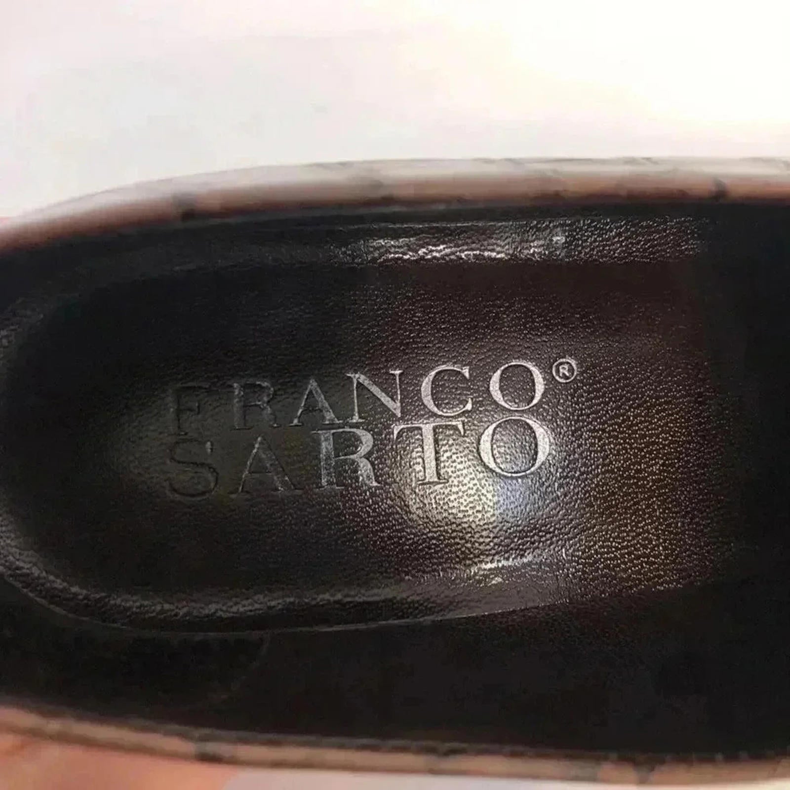 Vintage Franco Sarto Brown Crocodile Print Leather Men's Loafers