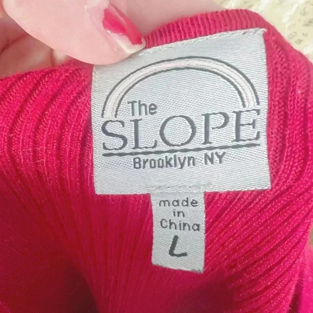 y2k Vintage The Slope Red Ribbed Long Sleeve Shirt Size L