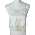 Vintage Millicent Lace Satin Camisole Rosette Coquette Dollette Women's Size M
