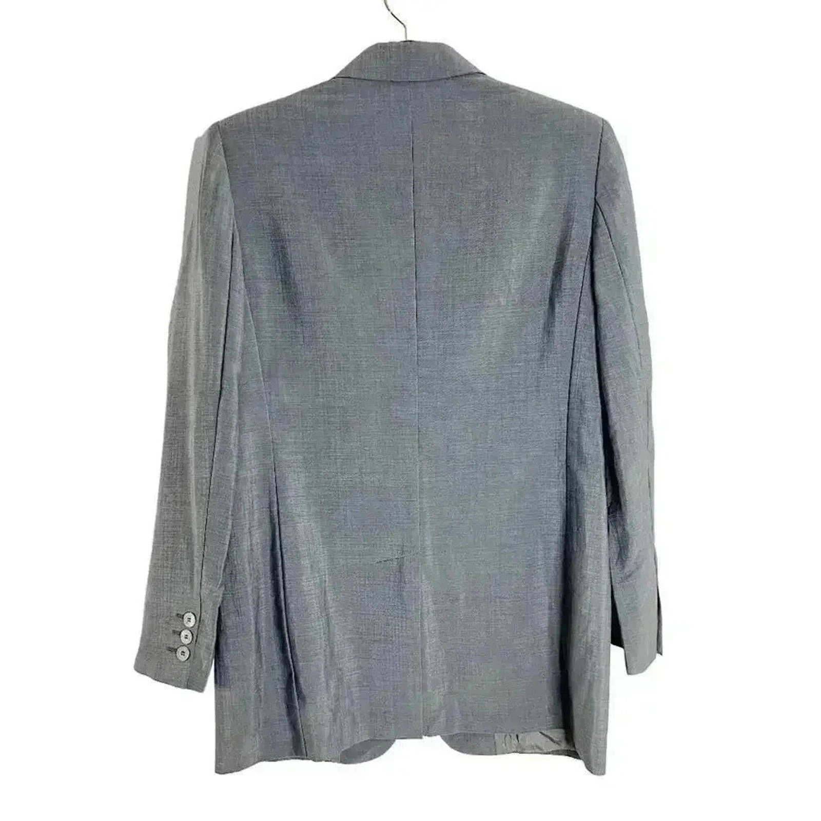 Vintage Max Mara Women's Grey Wool Blazer Size 8 Business Casual Office Siren