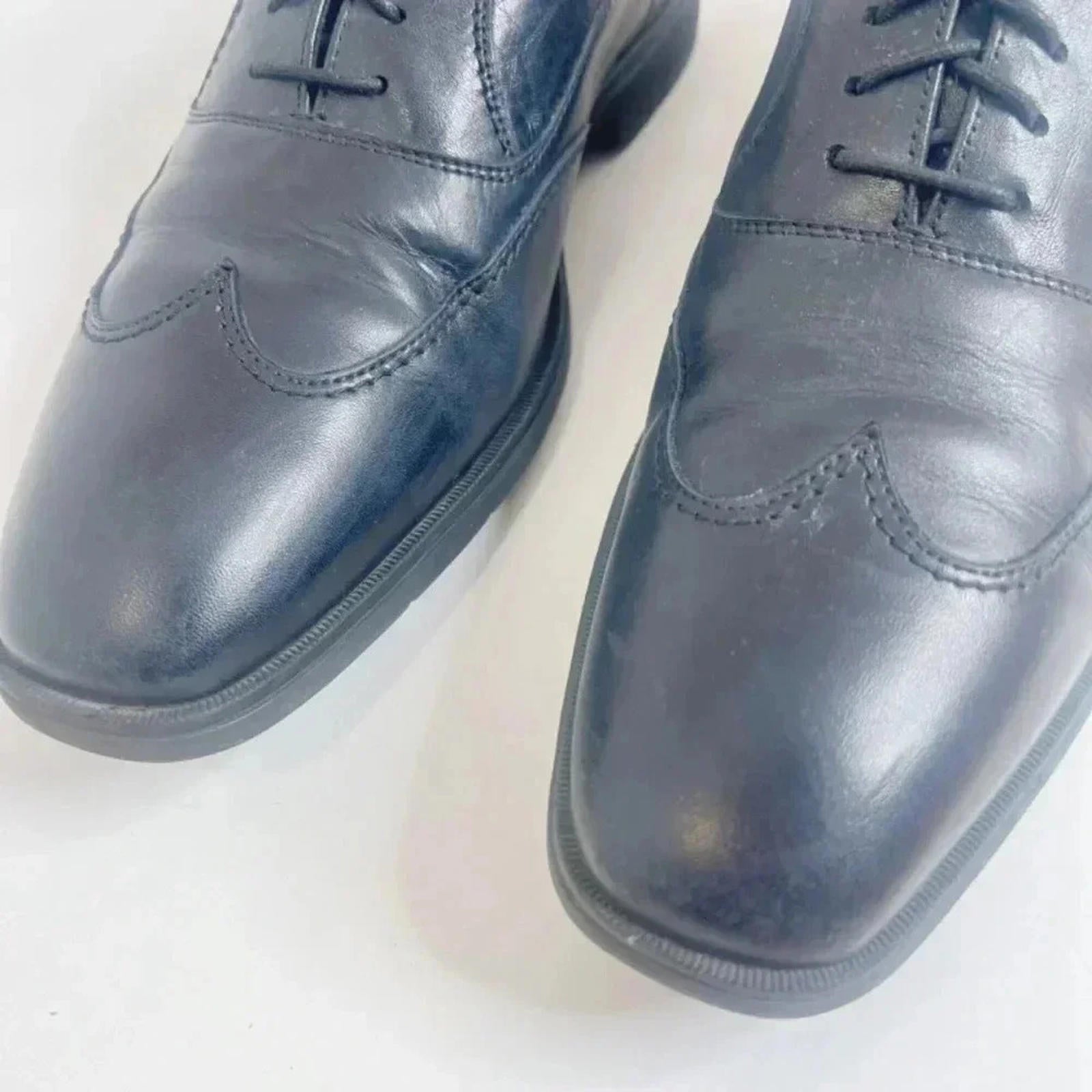 Johnston & Murphy Black Leather Wing TIp Men's Shoes Size 10