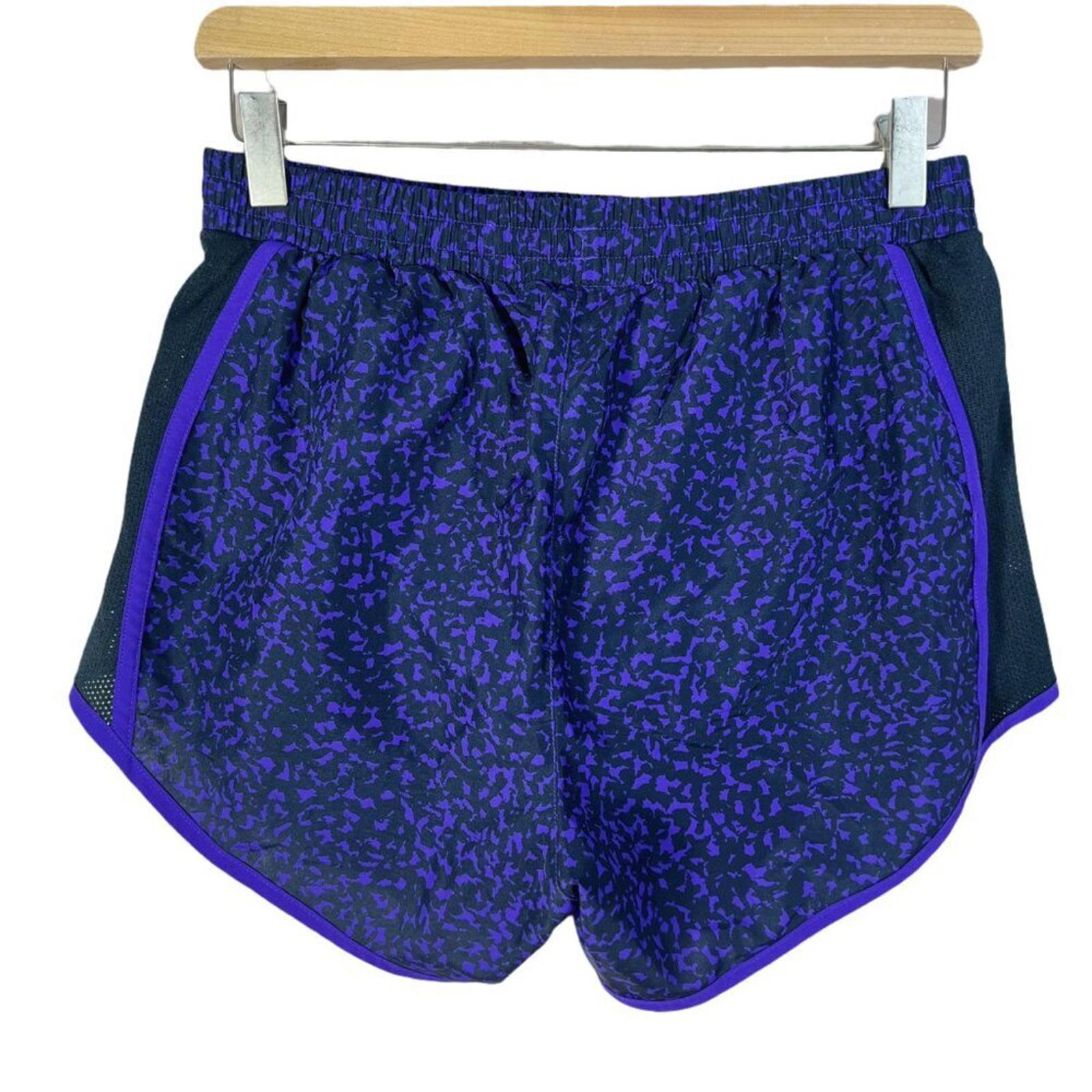 Under Armour Black and Purple Loose Fly By Running Shorts Workout Size M