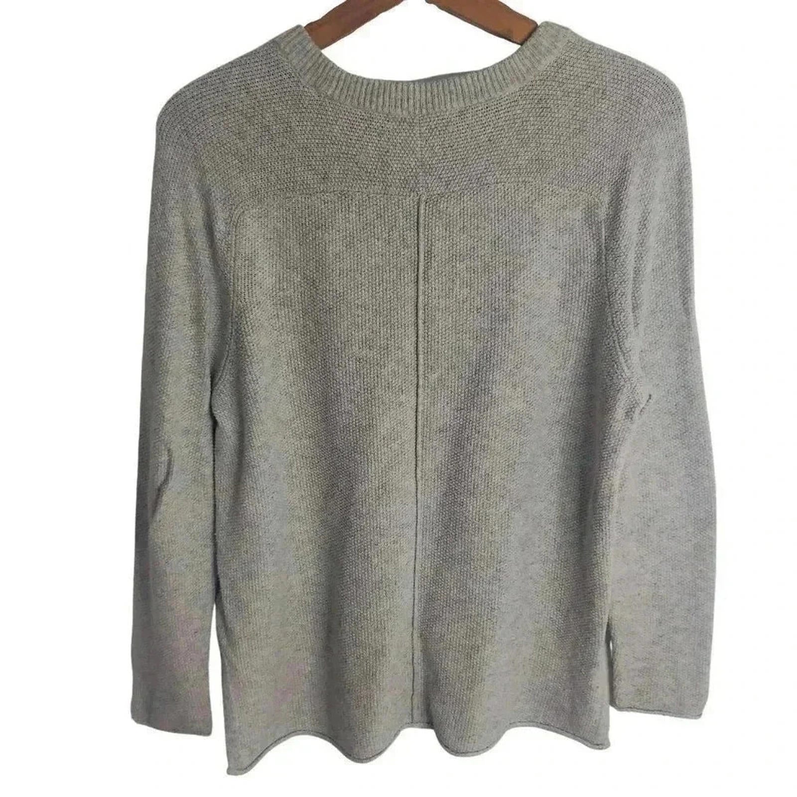 Madewell Grey Knit Sweater Exposed Seams Women's Size M