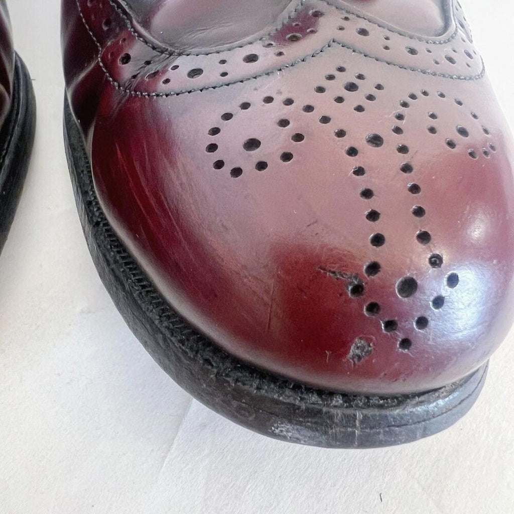 Allen Edmonds Saxon Tassel Loafers Oxfords Burgundy Oxblood Men's Size 11.5