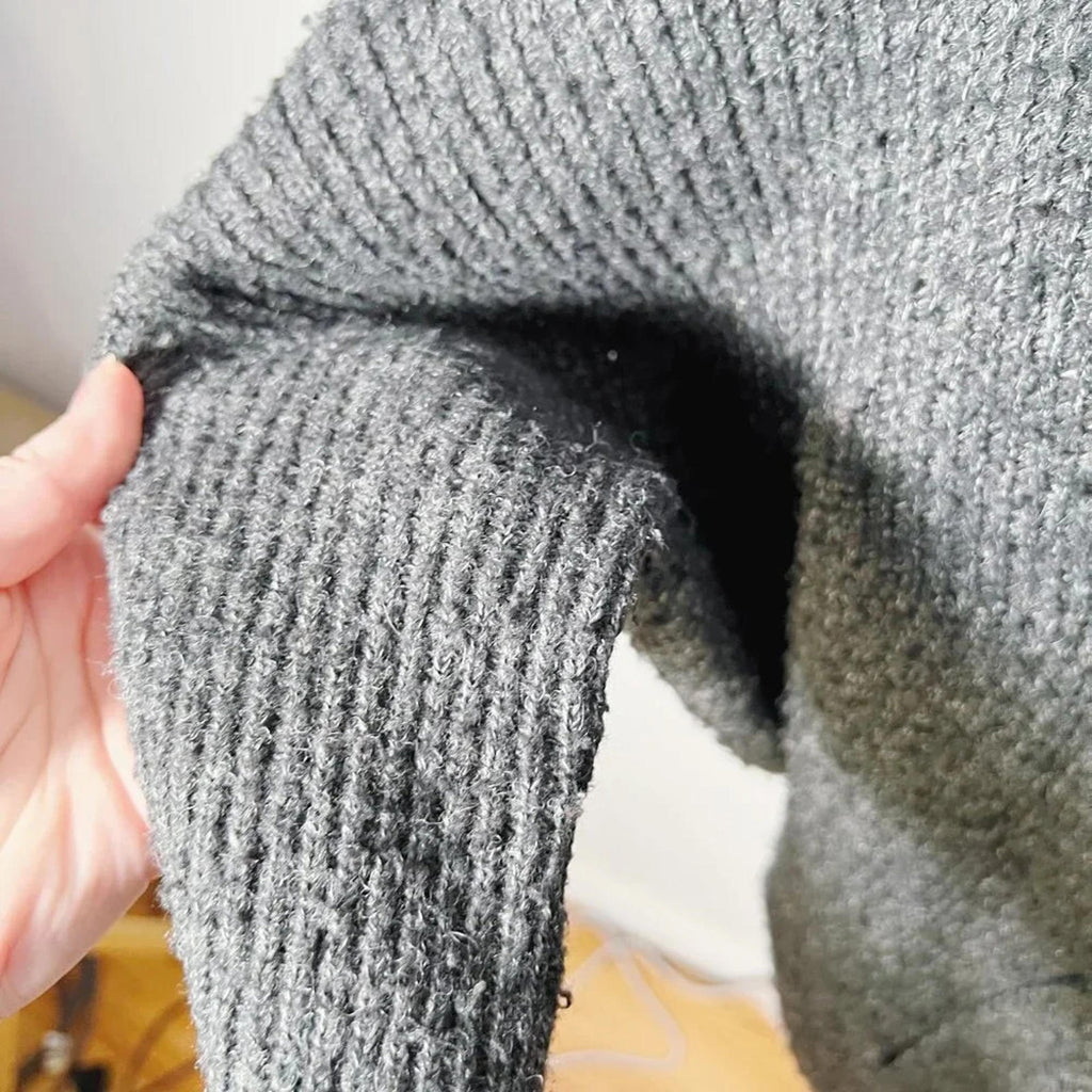 Sleeping on Snow Wool Blend Anthropologie Charcoal Grey Cardigan Women's Size S