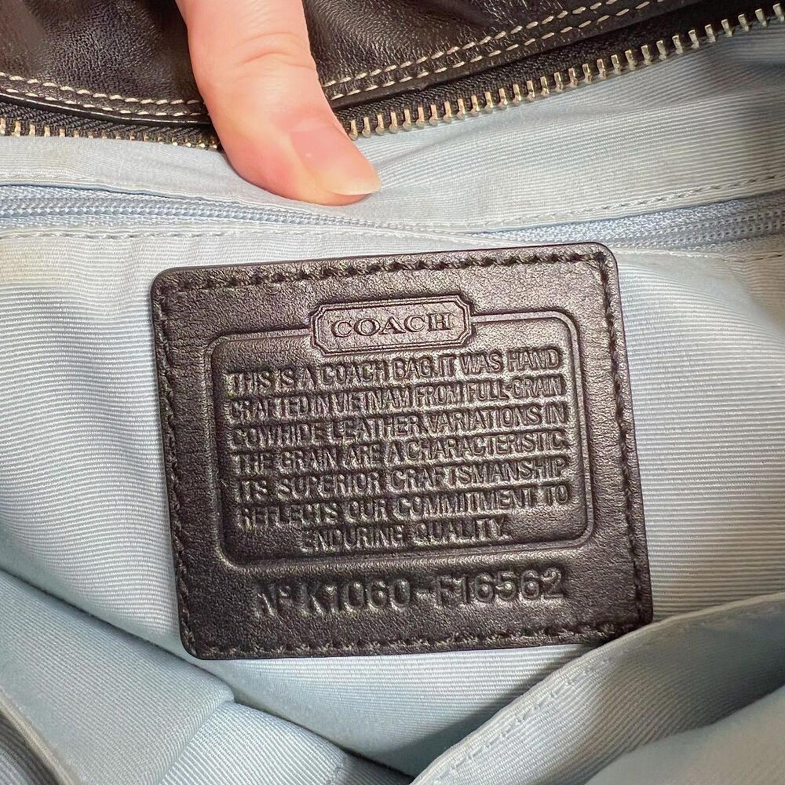Coach East West Buttery Black Leather Tote Bag Exposed Stitching Purse