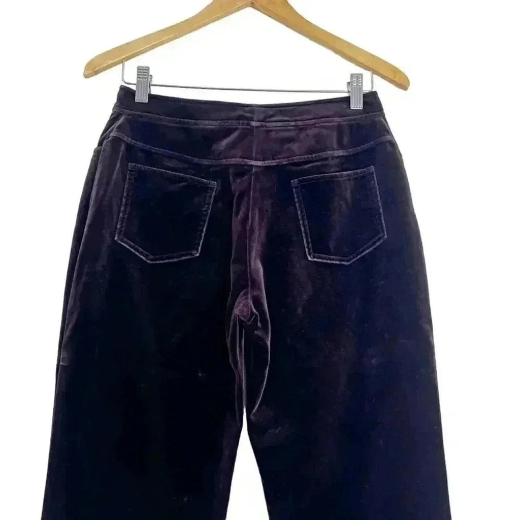 St. John Vintage Brown Velvet Flared Pants Women's Size 4