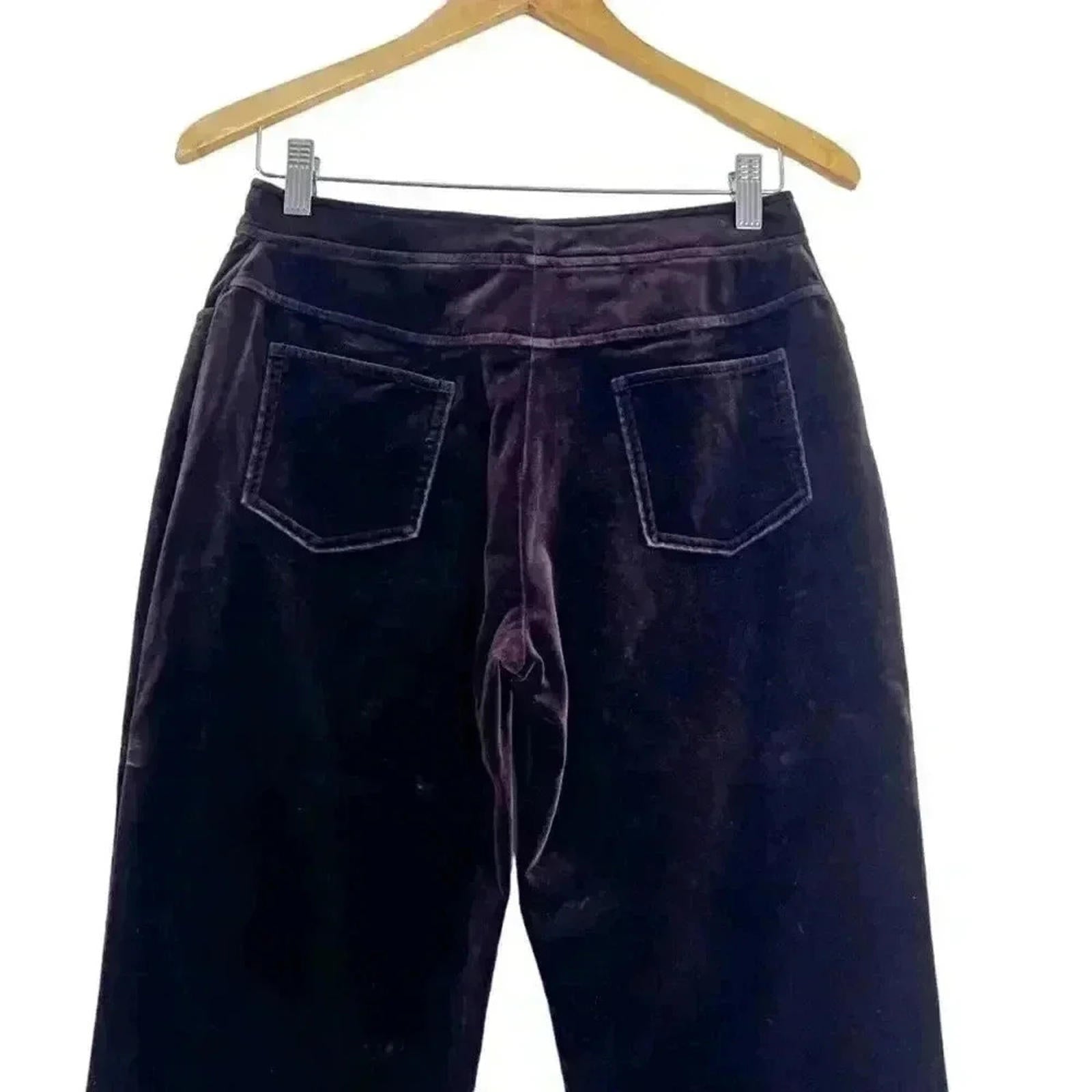 St. John Vintage Brown Velvet Flared Pants Women's Size 4