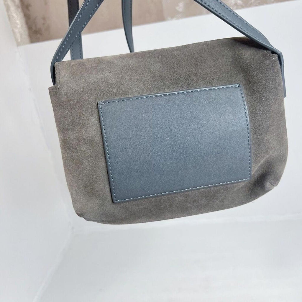 Urban Outfitters UO Grey Suede Crossbody Bag Foldover Purse