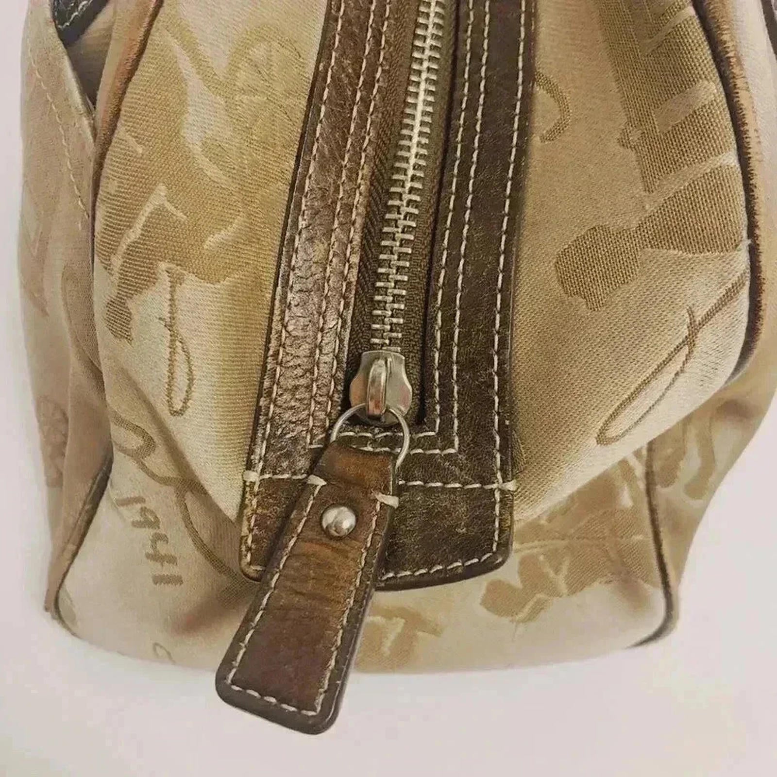 Coach Golden Embroidered Stagecoach Handbag Shoulder Bag