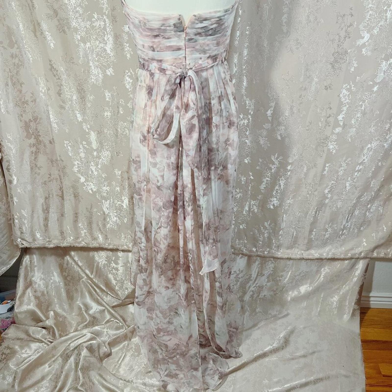 Jenny Yoo Collection Nyla Convertible Bridesmaid Dress Pink Floral Size 4