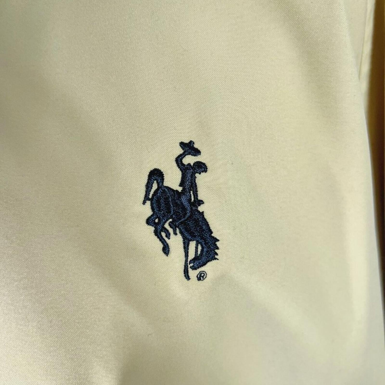 Vintage 1990s Ashworth Men's Golf Shirt Golf Jacket Yellow Blokecore Size L