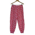 BP Pink and Orange Checker Print Geometric Terry Cloth Sweatpants Women's Size M