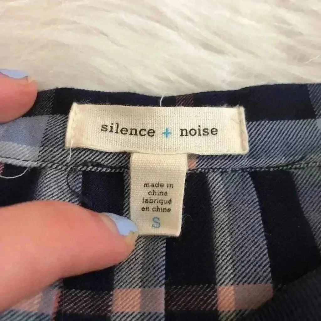 NWOT Urban Outfitters UO Silence + Noise Plaid Skirt Pleated Blue Pink Size S
