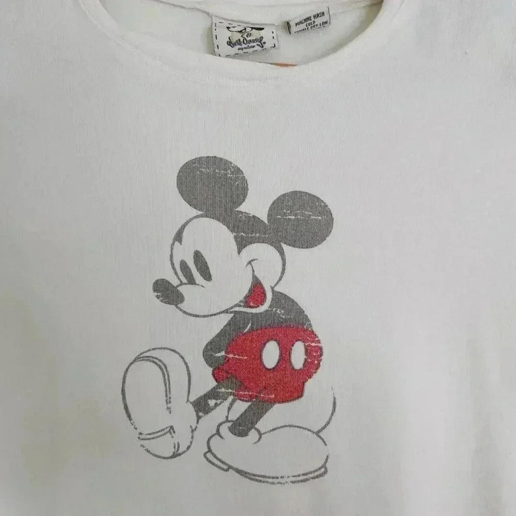 y2k Vintage Disney Mickey Mouse Baby Tee Crop Top Women's Size S