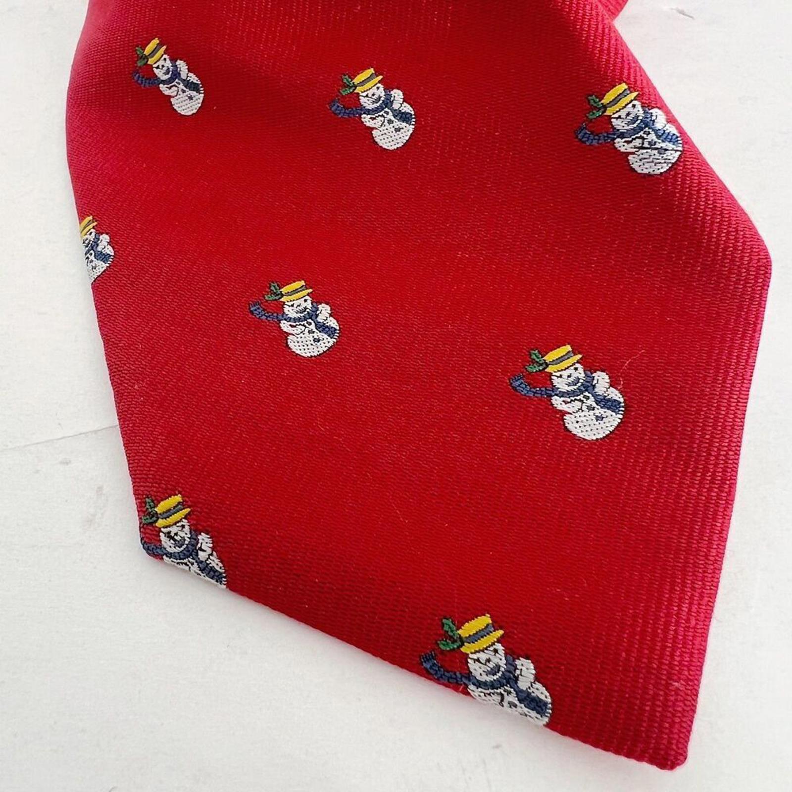 Jos. A. Bank Red Snowman Silk Tie Christmas Tie Holiday Tie