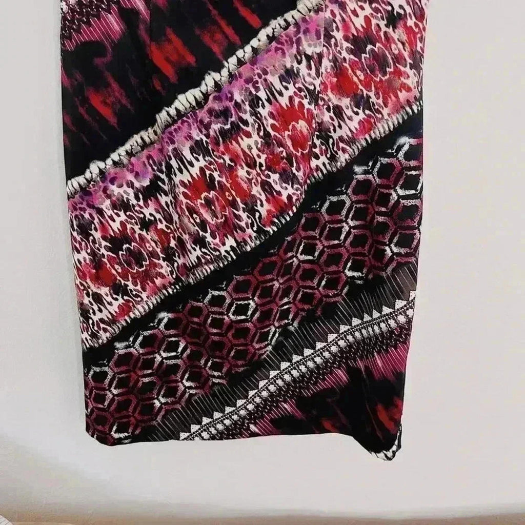 y2k Vintage Connected Pink and Black Printed Mini Dress Women's Size 6P