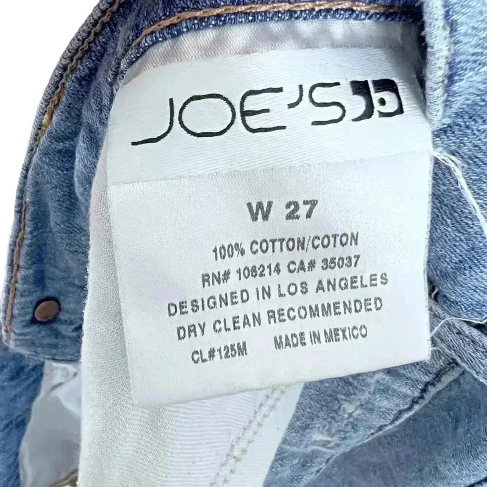 Joe's Jeans Medium Wash Distressed Jean Denim Shorts Low Rise Women's Size 27
