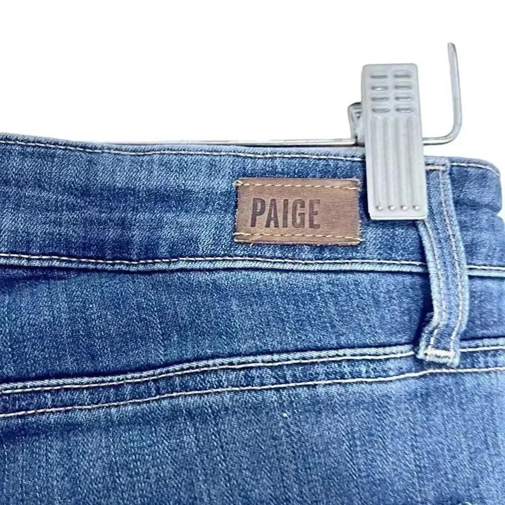 Paige Hoxton Crop Rollup Dark Wash Midrise Skinny Jeans Mid Rise Women's Size 28
