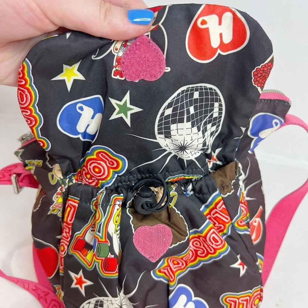 Harajuku Lovers y2k Roller Disco Gwen Stefani Black Shoulder Back Crossbody