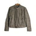 Bernardo Cool Toned Taupe Tan Faux Leather Moto Jacket Women's Size XL