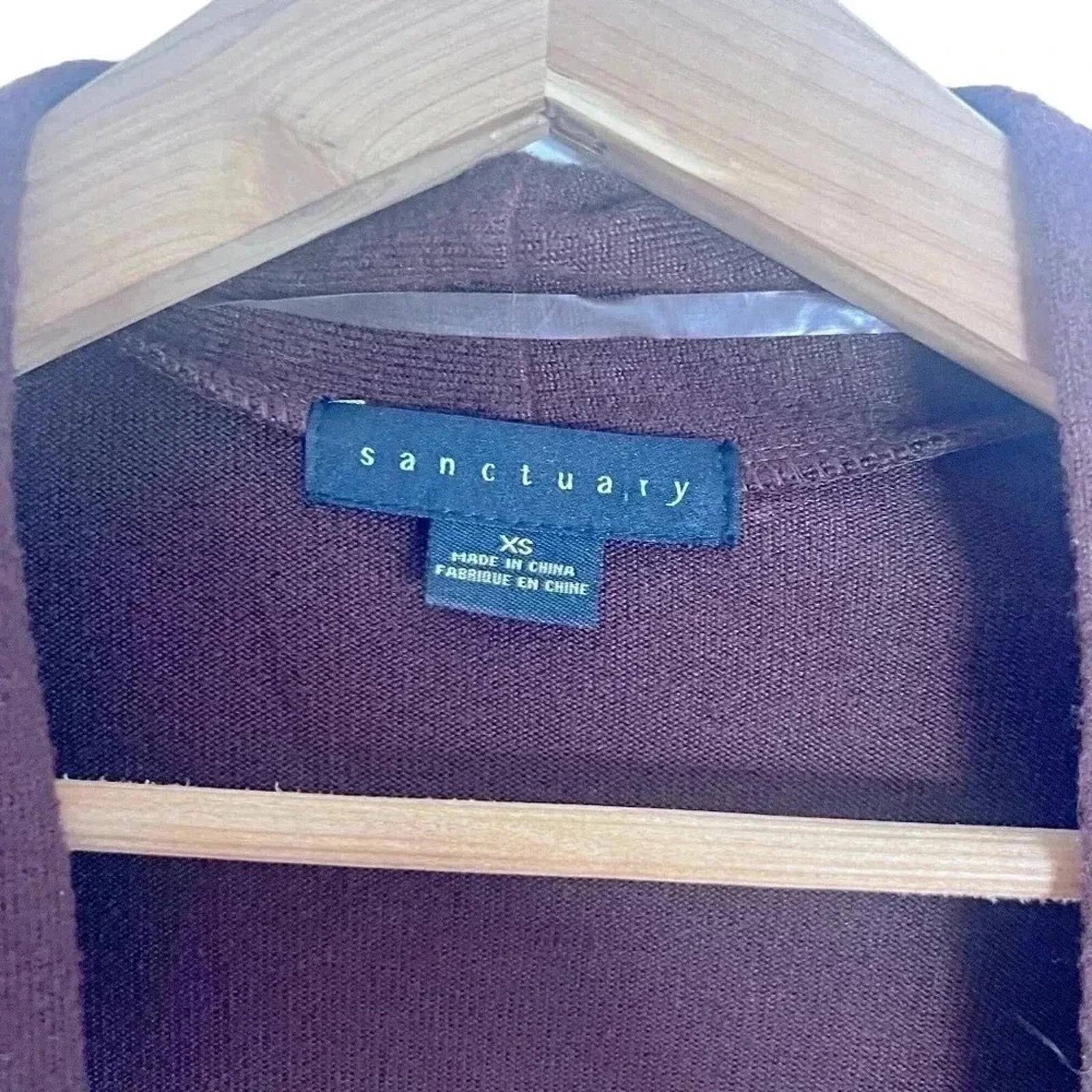 Sanctuary Maroon Knit Cardigan With Pockets Sweater Women's Size XS