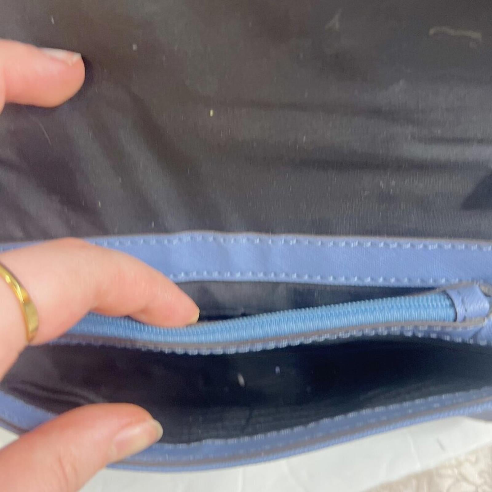 Rebecca Minkoff Jill Saffiano Crossbody Bag With Tassel Leather Blue Periwinkle