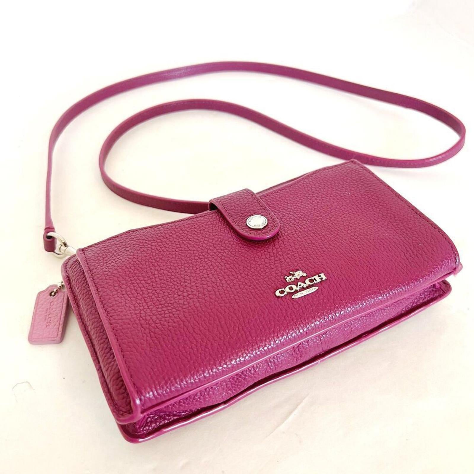 Coach Noa Pop Up Crossbody Bag Berry Maroon Messenger Bag Purse Wallet