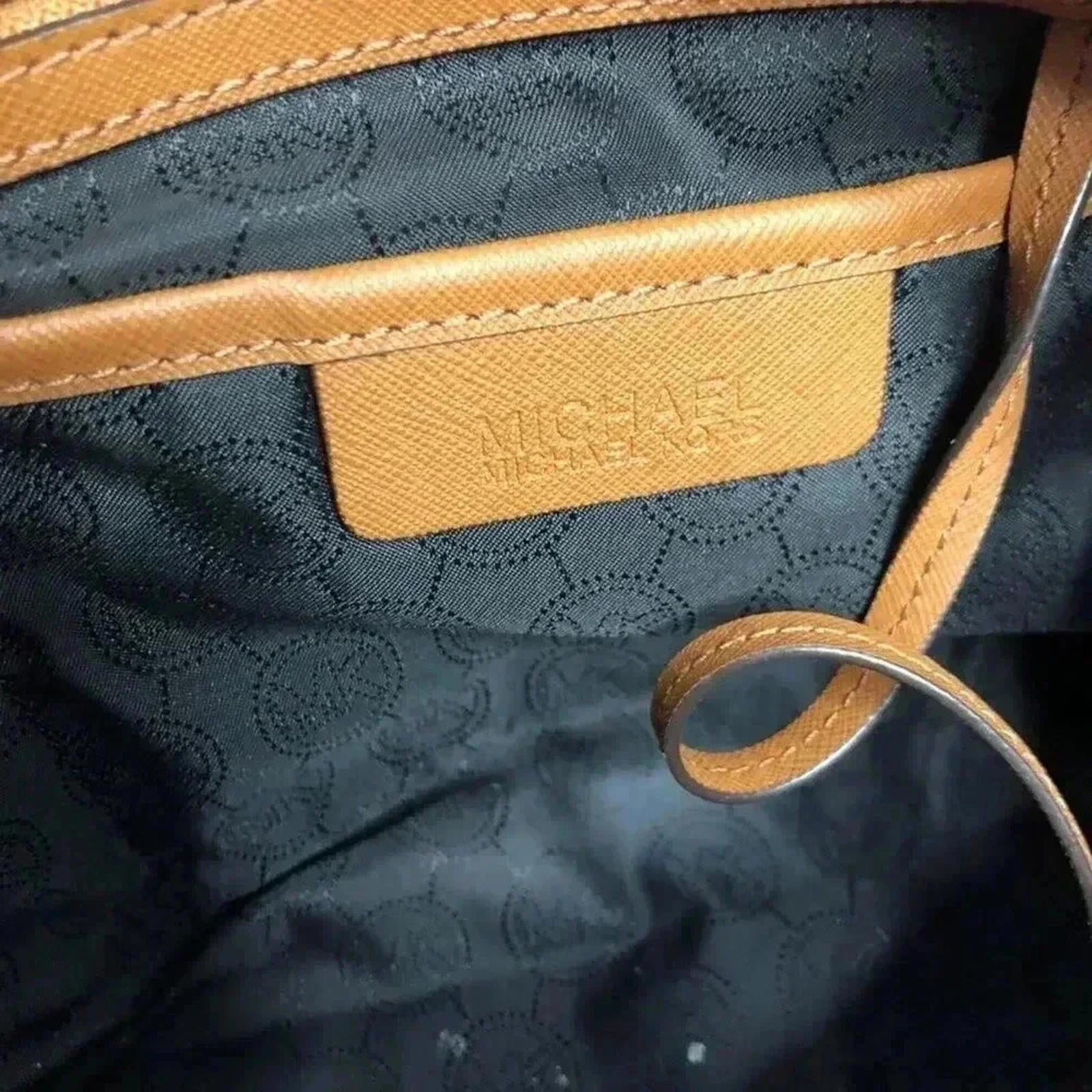 Michael Kors Black Nylon Tote Bag Leather Straps