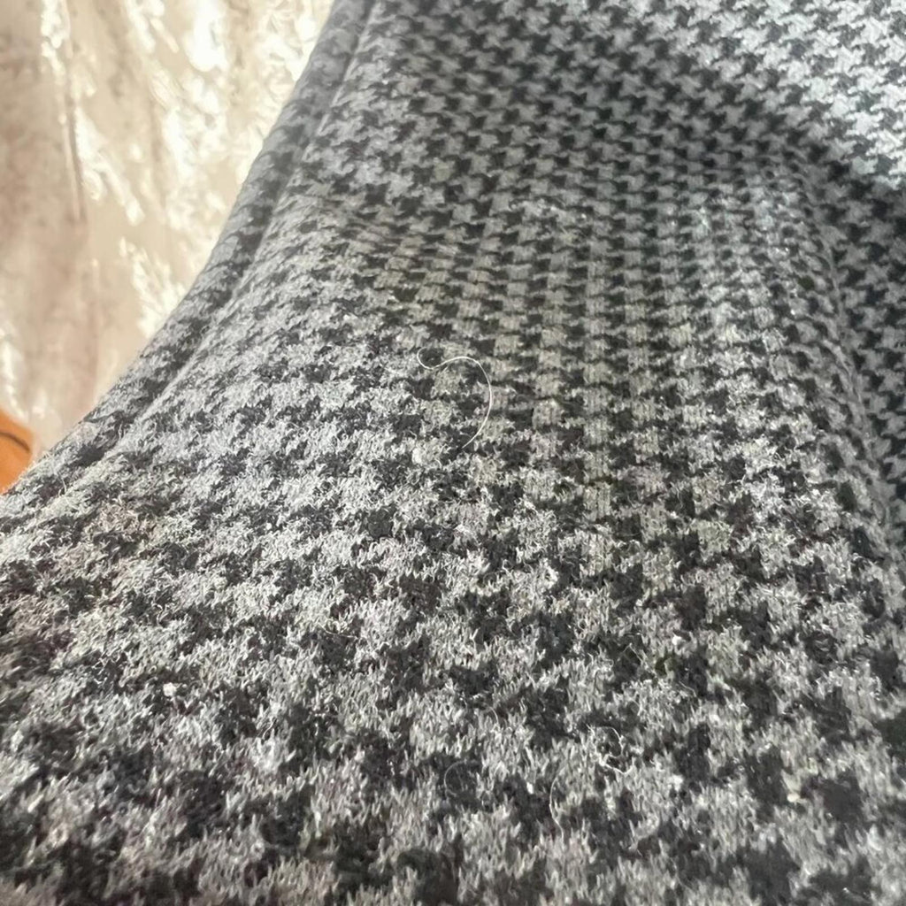 Bear Dance Black and Grey Houndstooth Flared Pants Women's Size L