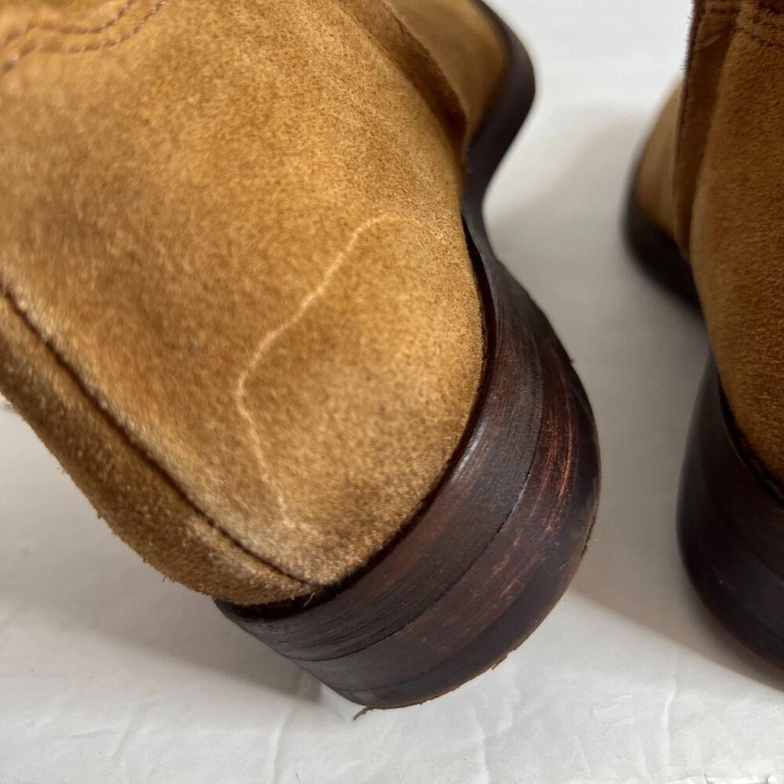 Franco Sarto Malina Tan Suede Ankle Boots Light Brown Booties Women's Size 7