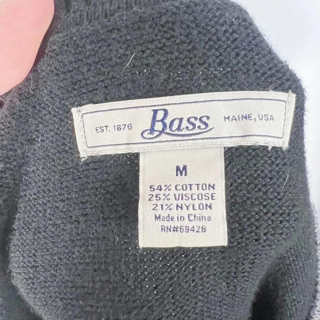Vintage Bass Black and Grey Plaid Sweater Fringe Women's Size M Grunge Punk
