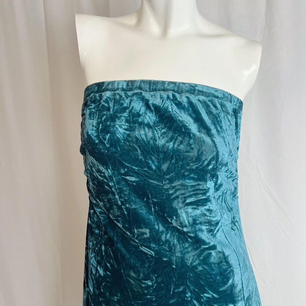 Silence + Noise Luna Velvet Strapless Dress in Emerald Whimsigoth Fairy Size L