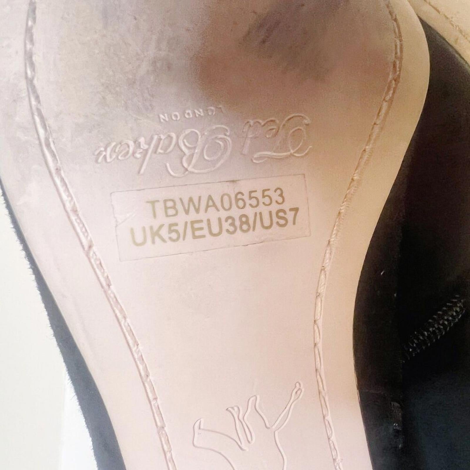 Ted Baker Black Suede Stiletto Ankle Boots Booties Women's Size 7