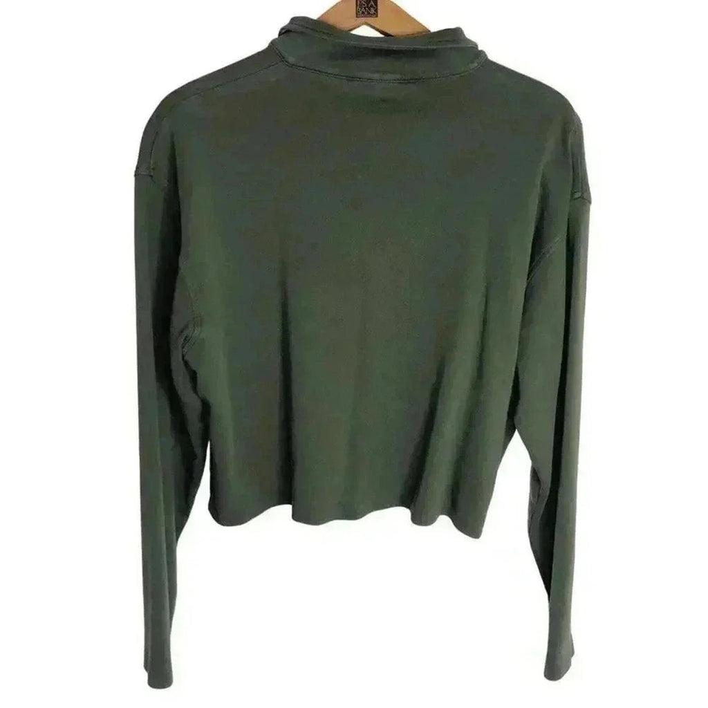 Ashworth Cropped Forest Green Quarter Zip Size L