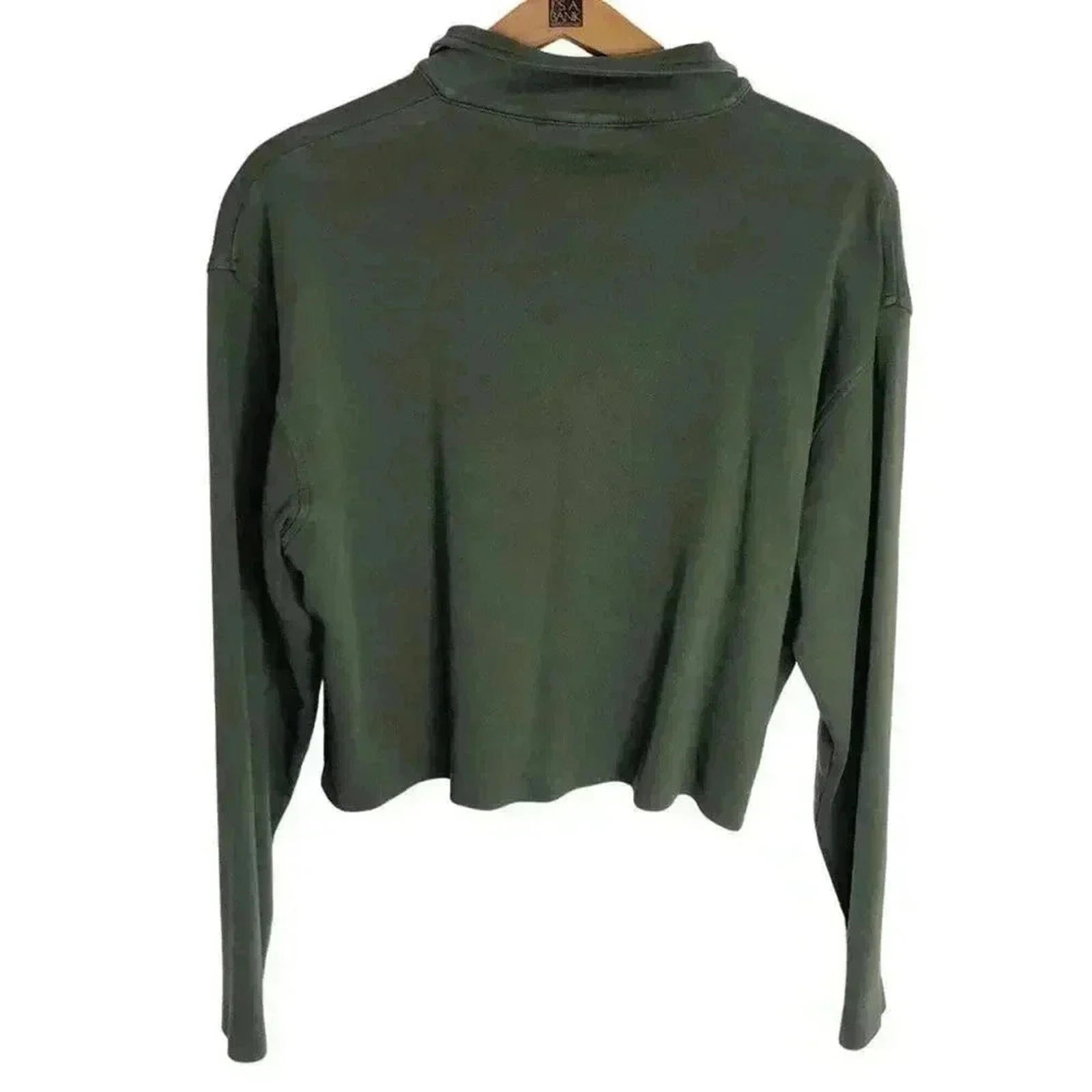 Ashworth Cropped Forest Green Quarter Zip Size L