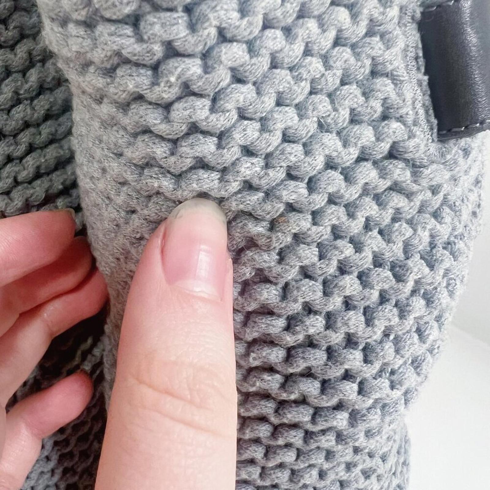 UGG Australia Shaina Boots Grey Charcoal Knit Tall Boots Foldover Size 7