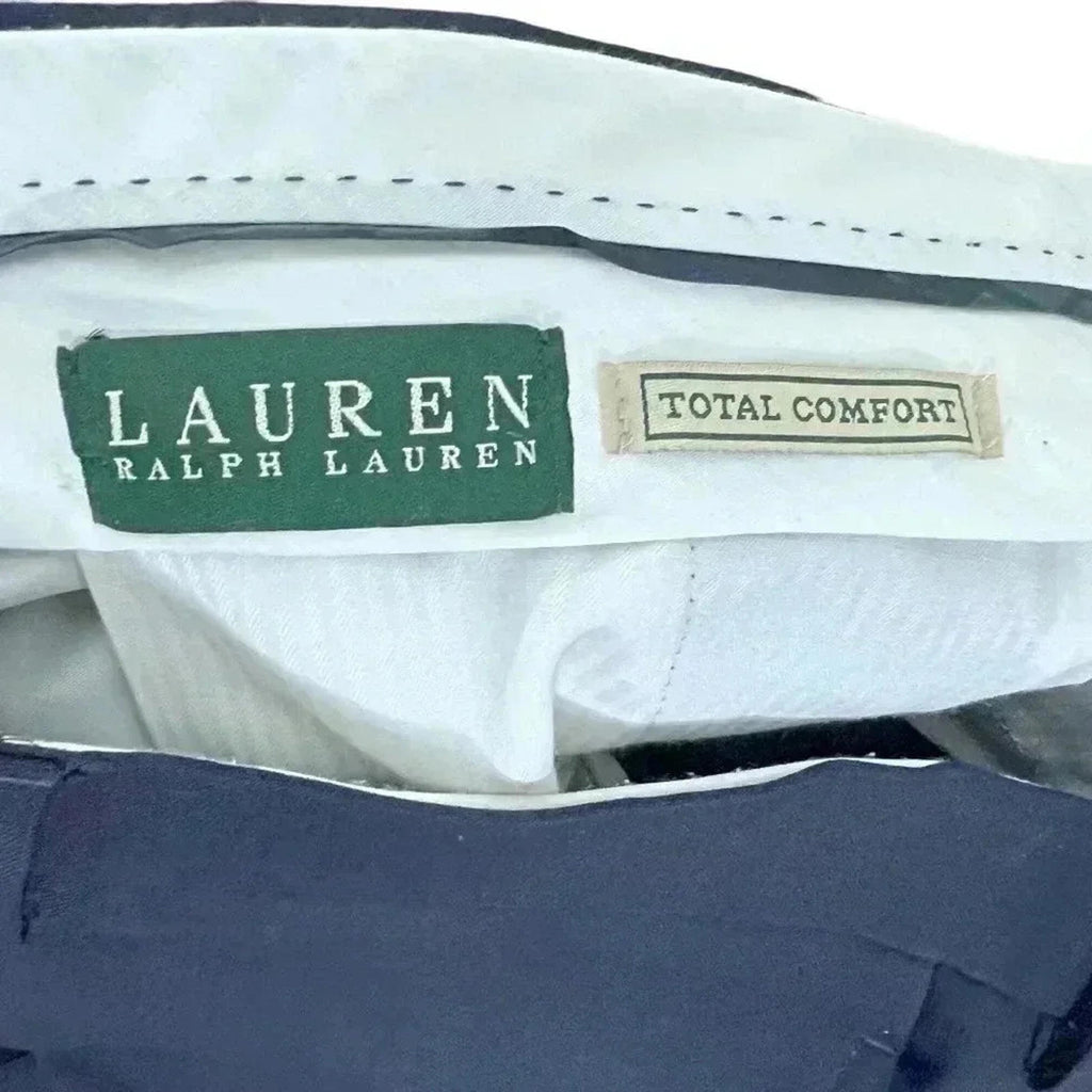 Ralph Lauren Total Comfort Men's Navy Blue Slacks Business Casual Size L