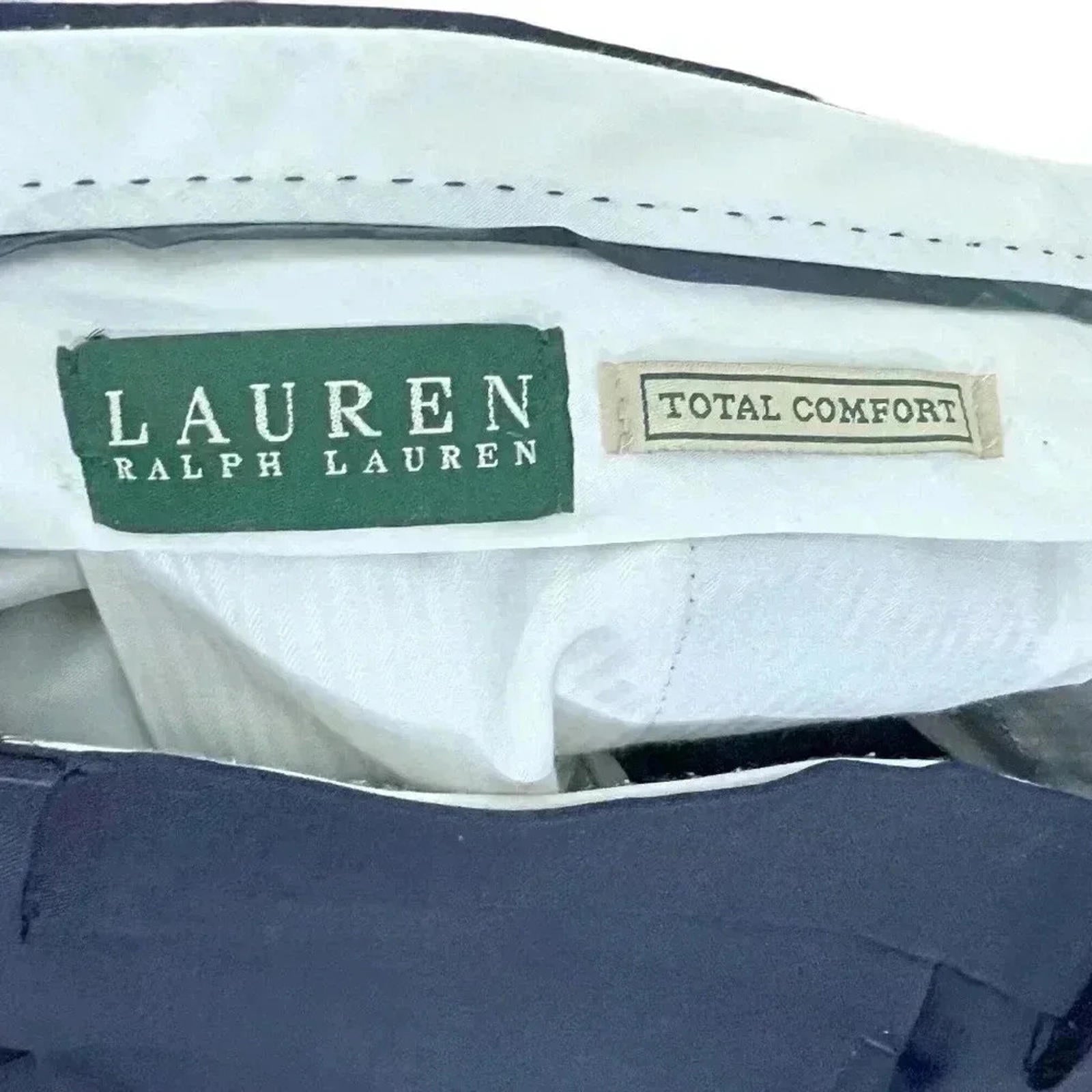 Ralph Lauren Total Comfort Men's Navy Blue Slacks Business Casual Size L