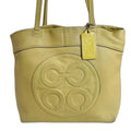 RARE Coach Julia Terry Tote in Butter Yellow Light Yellow Monogram Shoulder Bag