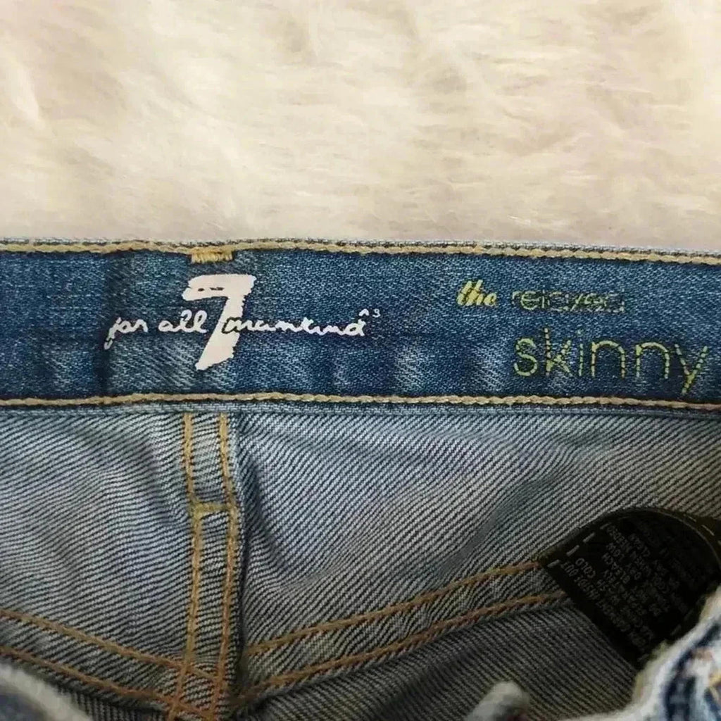 7 For All Mankind The Relaxed Skinny Medium Wash Mid Rise Denim Women's Size 26
