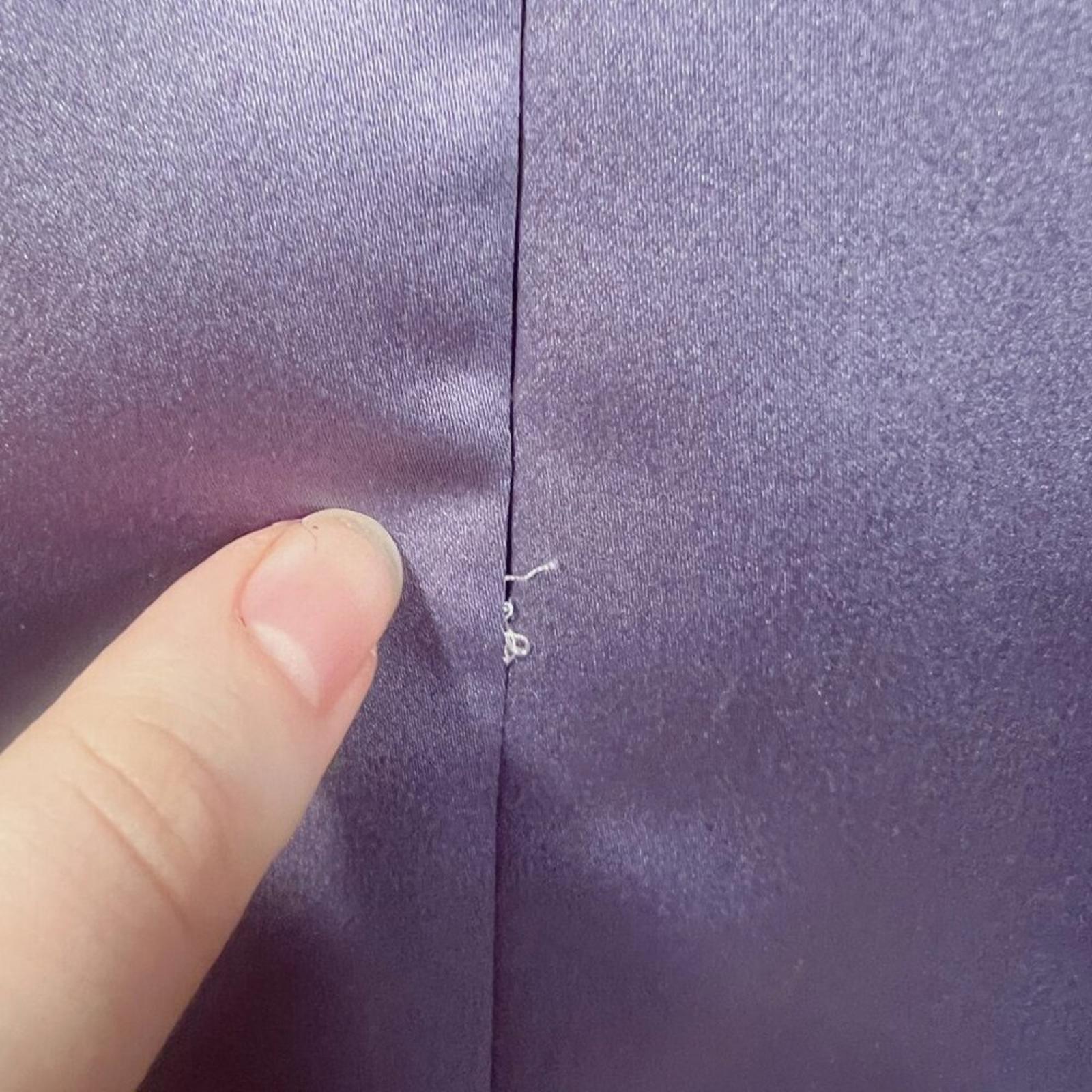Vintage 1990s After Six Purple Lavender Satin Prom Dress Bridesmaid Gown Size 10