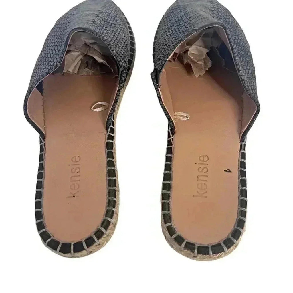 Kensie Hensley Snake Print Snakeskin Mules Slip Ons Flats Women's Size 10