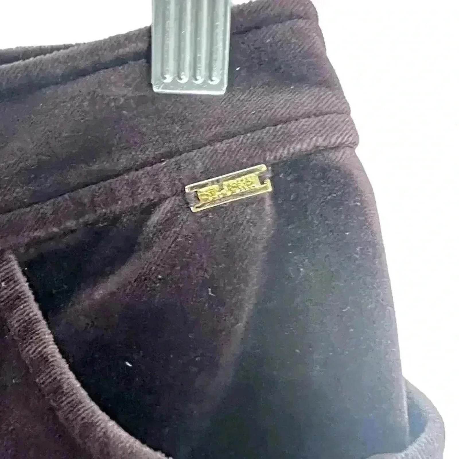 St. John Vintage Brown Velvet Flared Pants Women's Size 4