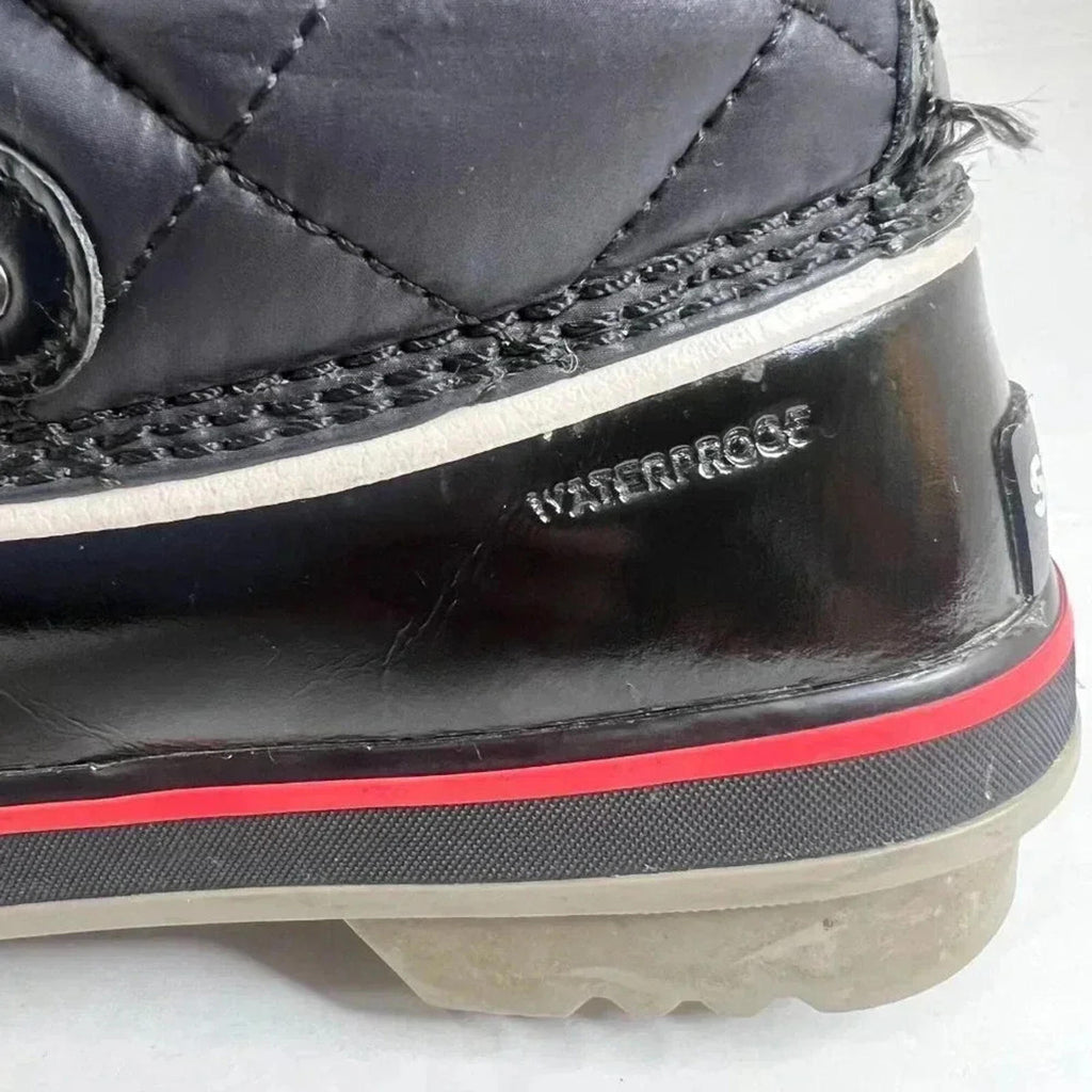Sorel Tofino Cate Black Winter Snow Boots Quilted Waterproof Size 7