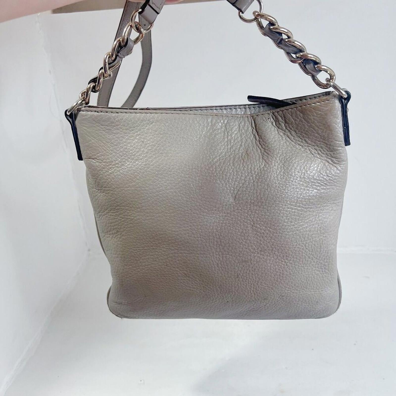 Kate Spade Gray Leather Crossbody Bag Purse