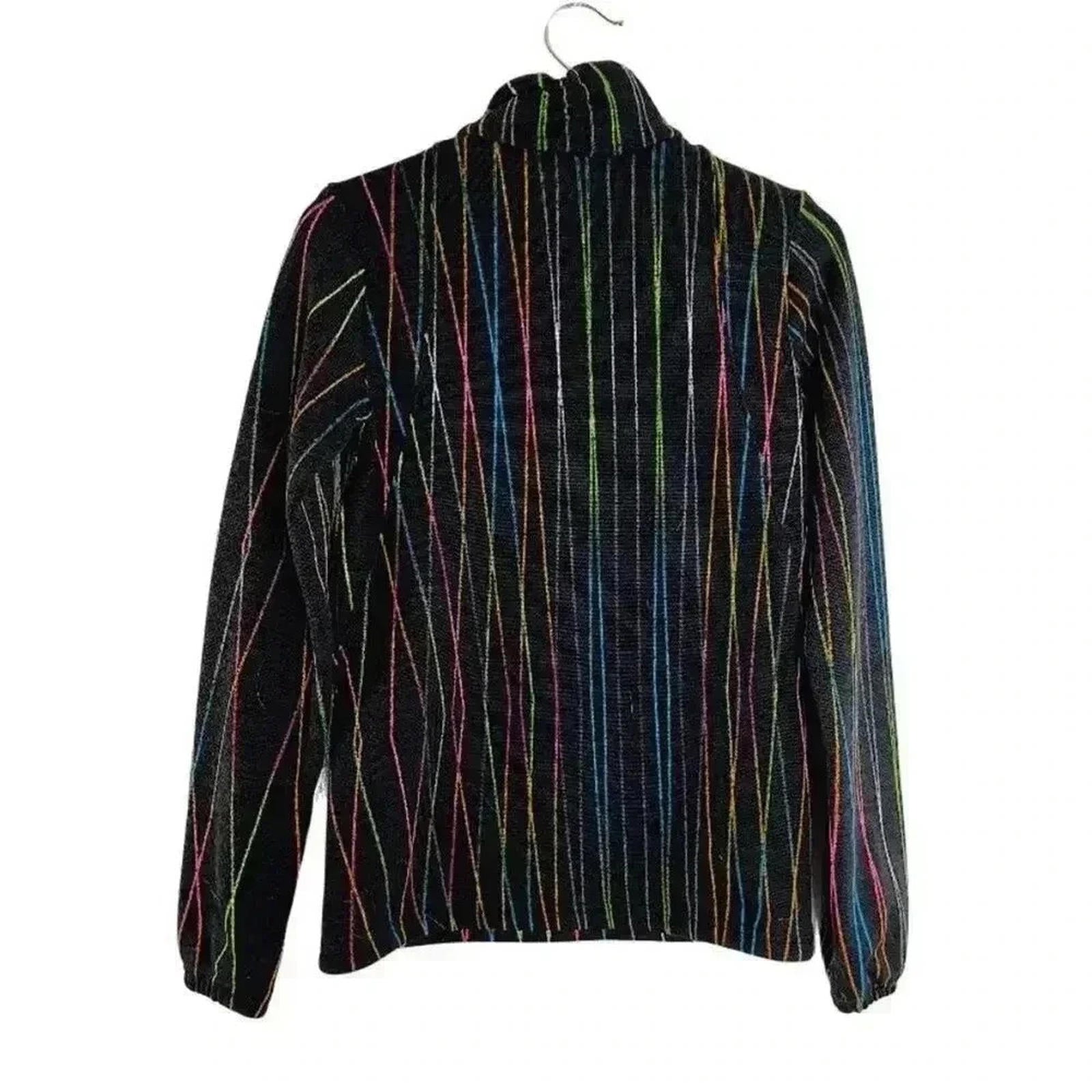 Spyder Black Neon Lines Fleece Quarter Zip Women's Size M