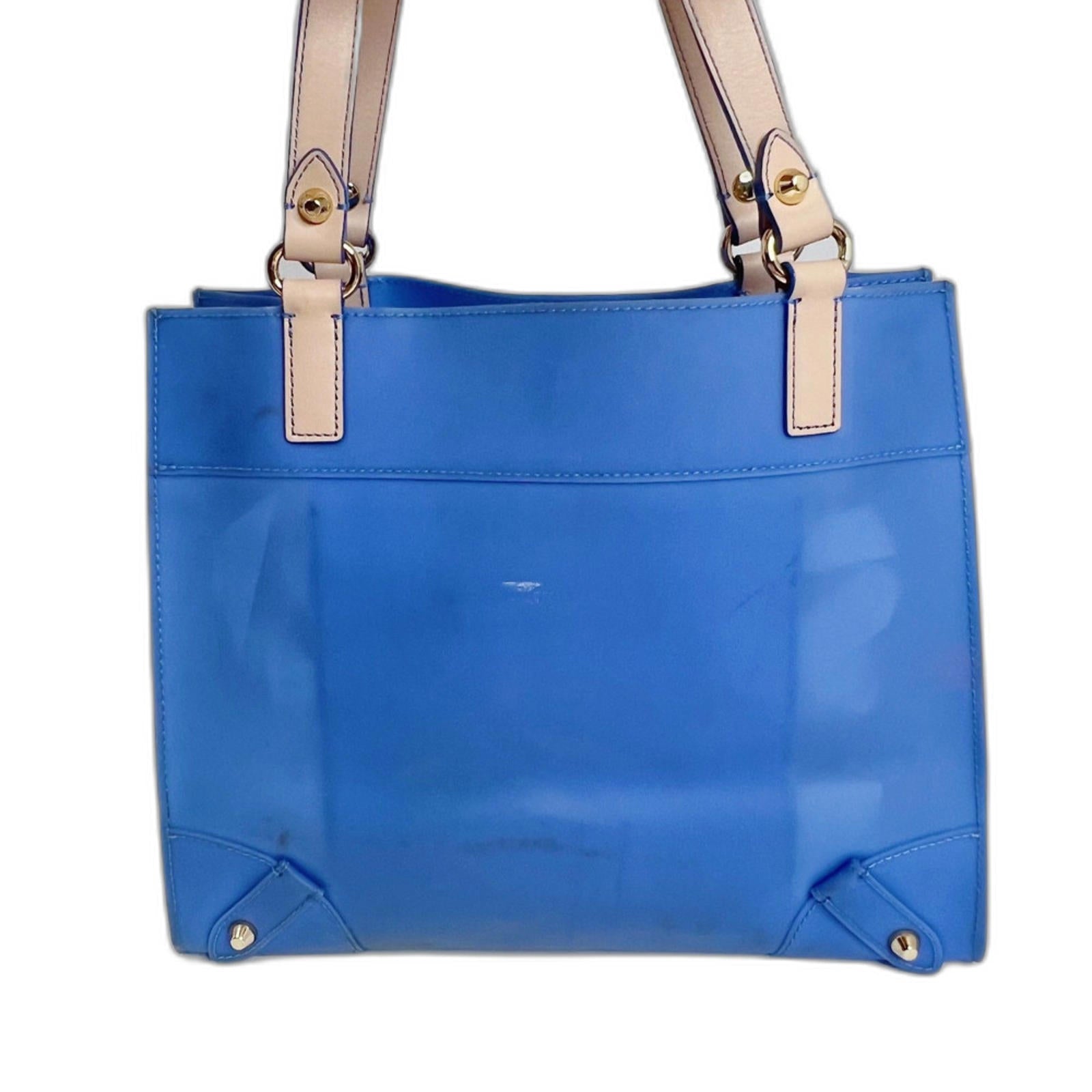 Juicy Couture RARE y2k Vintage Blue Jelly Plastic Tote Bag Shoulder Bag